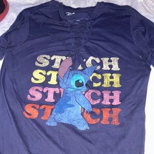 Disney stitch shirt with string tie